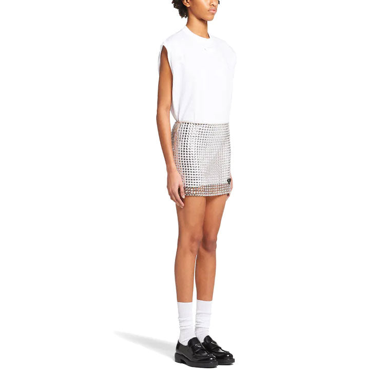 PRADA Casual Short Skirts Women's White