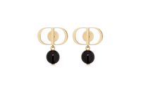 DIOR Stud Earrings Women's Gold
