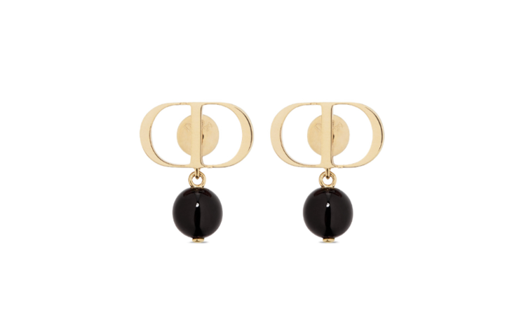 DIOR Stud Earrings Women's Gold