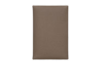 HERMES Calvi Duo Calfskin Card Holder Wallet Unisex Elephant Gray