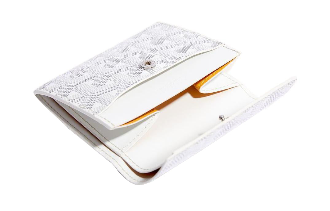 GOYARD MARIGNY Canvas With Leather Coin Purse Women's White