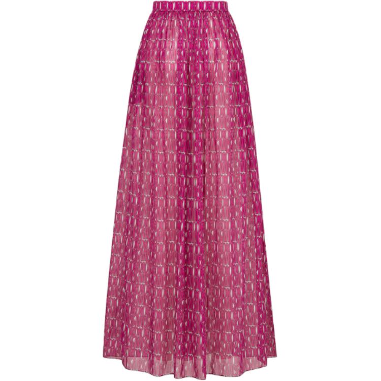 DIOR Casual Long Skirts Women's Fuchsia