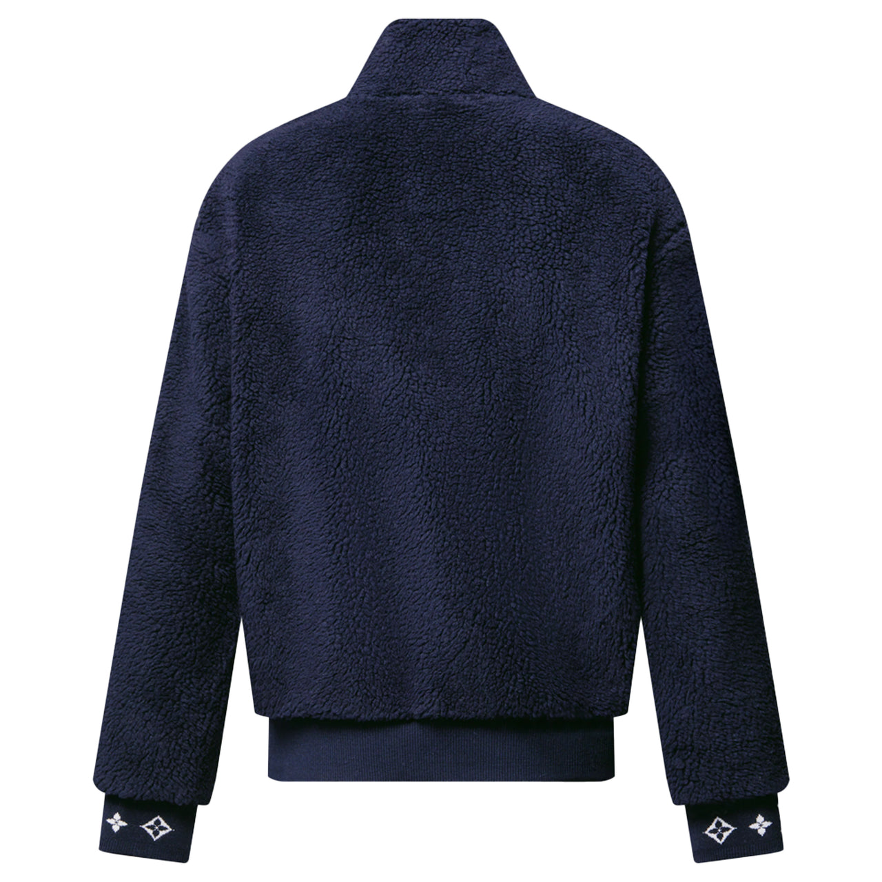 LOUIS VUITTON Leather Patch Fleece Blouson