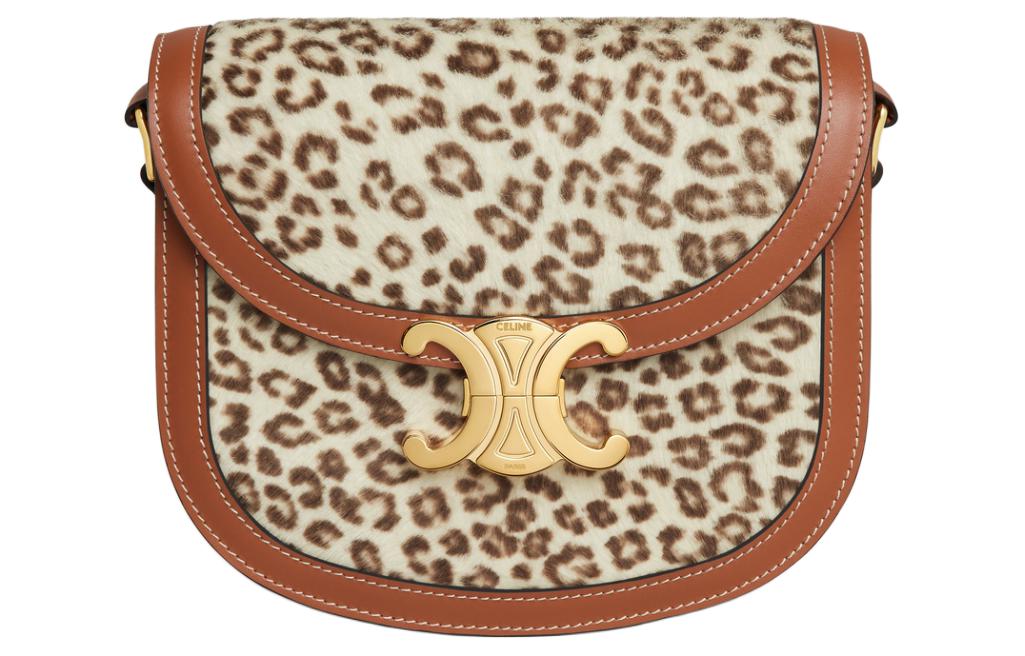 CELINE Besace Calfskin Handbag Shoulder Bag Crossbody Bag Women's Brown