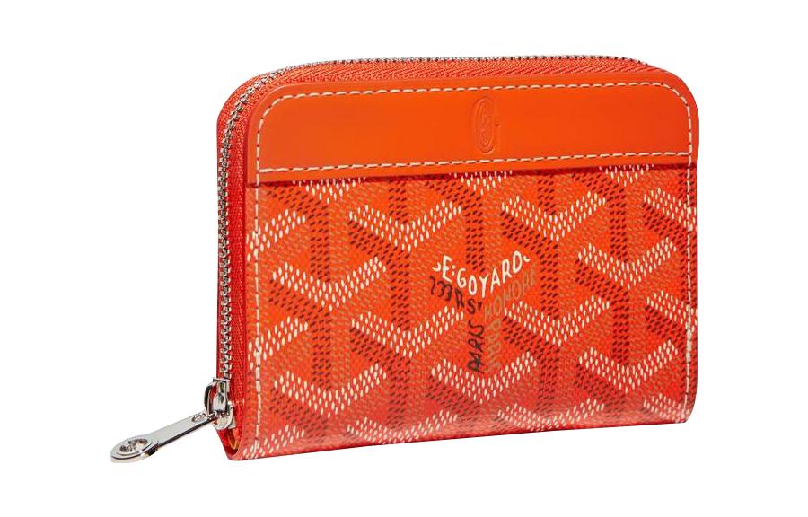 GOYARD MATIGNON Canvas With Leather Wallets Coin Purses Mini Women's Orange