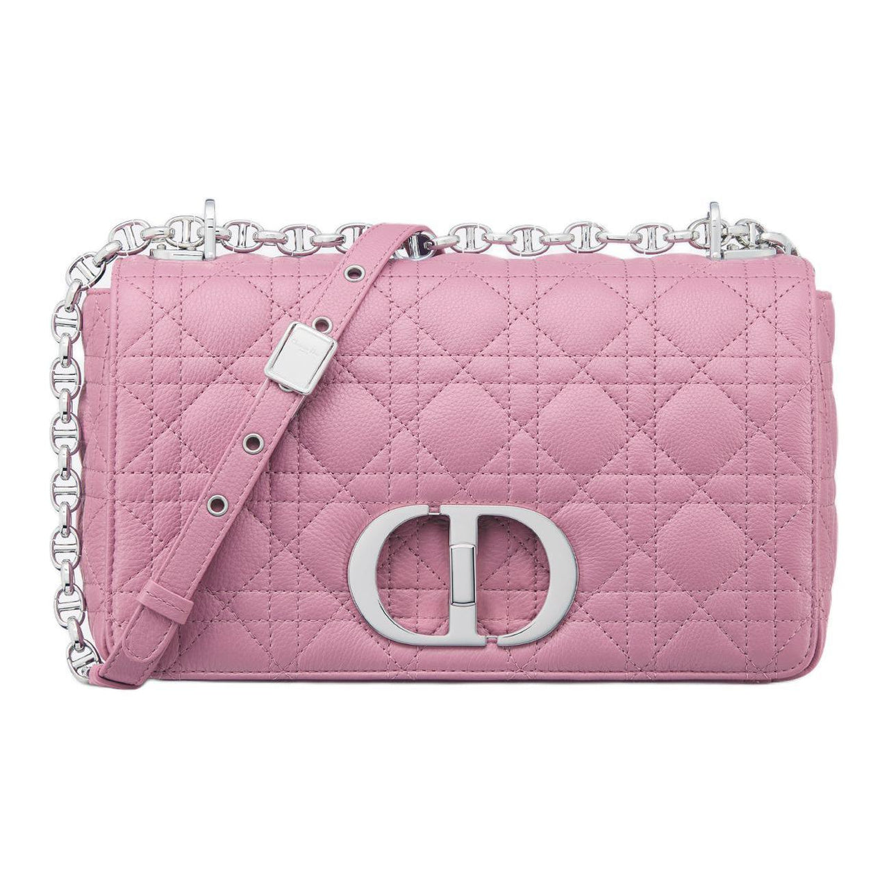 DIOR Calfskin With Sheepskin Shoulder Bag, Crossbody Bag Medium Size Women's Pink