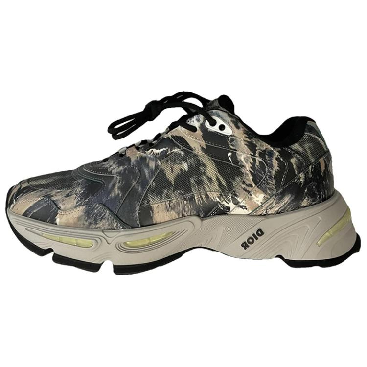 DIOR Low-Top Casual Shoes Men's Camouflage Black