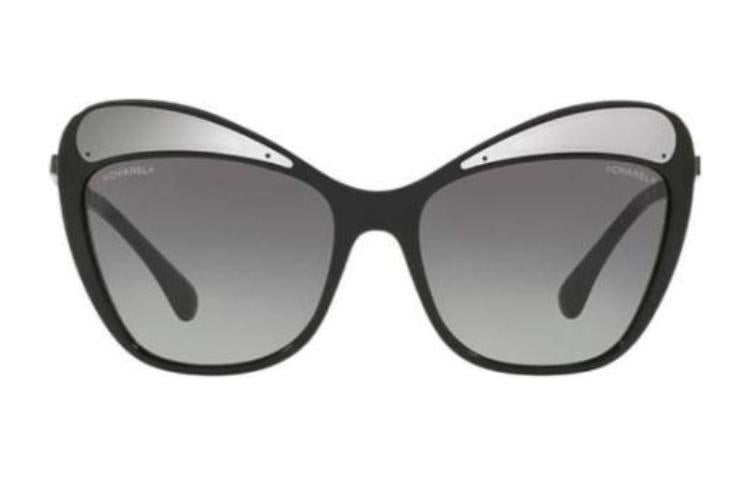 CHANEL - Irregular Shape Sunglasses Women's Black