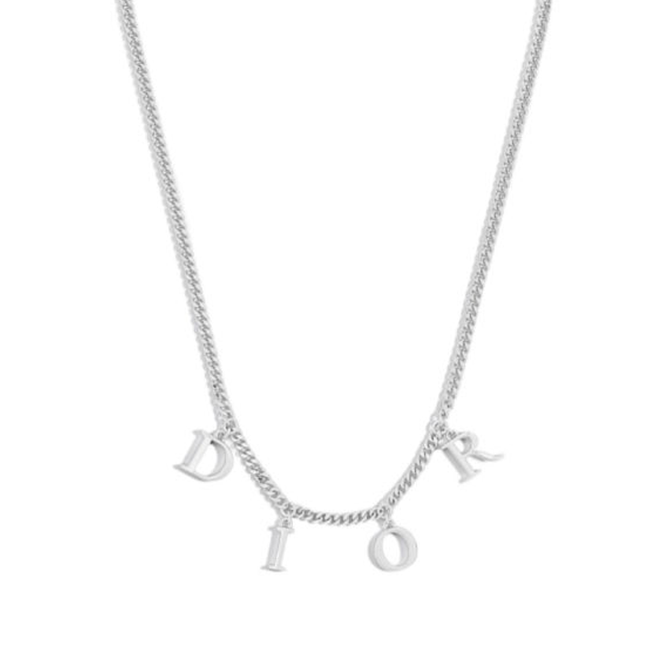 DIOR Brass Necklaces Men's Silver
