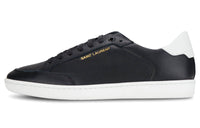 SAINT LAURENT SL/10 Skateboard Shoes Men Low-Top Black White