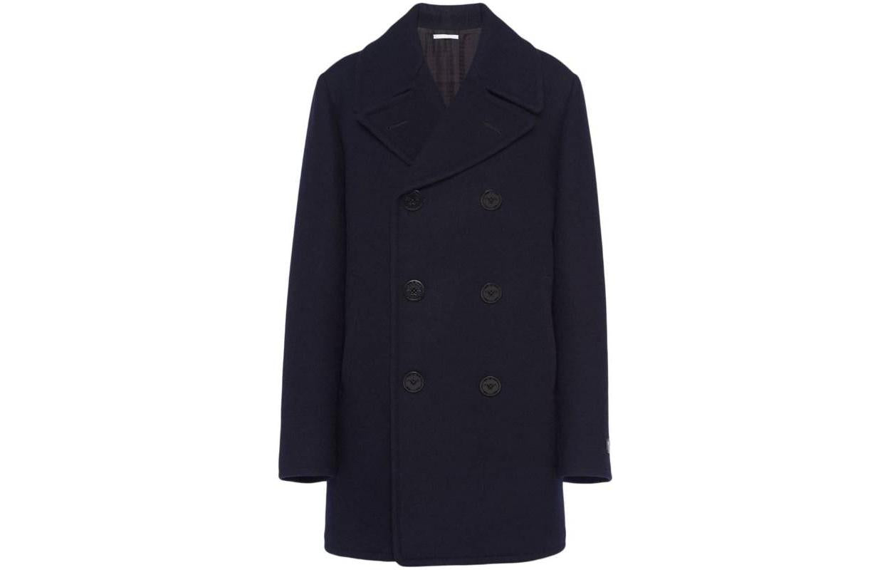 PRADA Double-breasted Wool-blend Peacoat