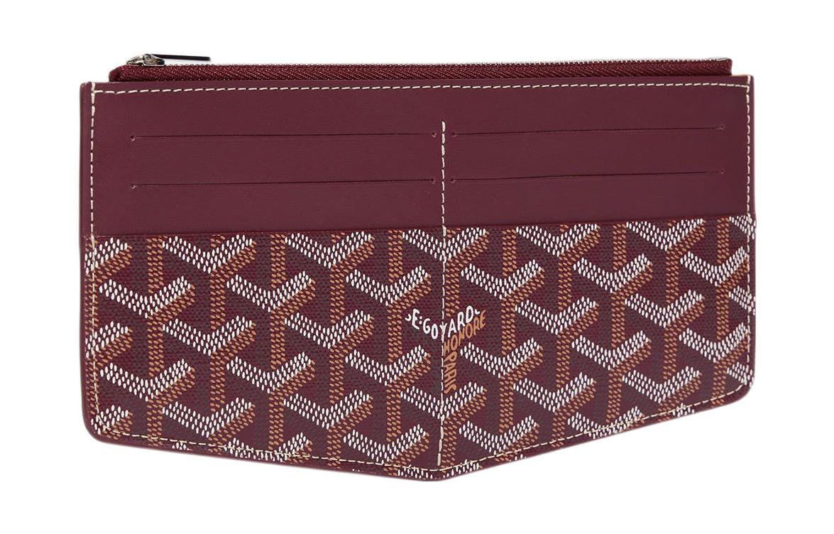 GOYARD Insert Louise Canvas With Leather Wallet Unisex Burgundy