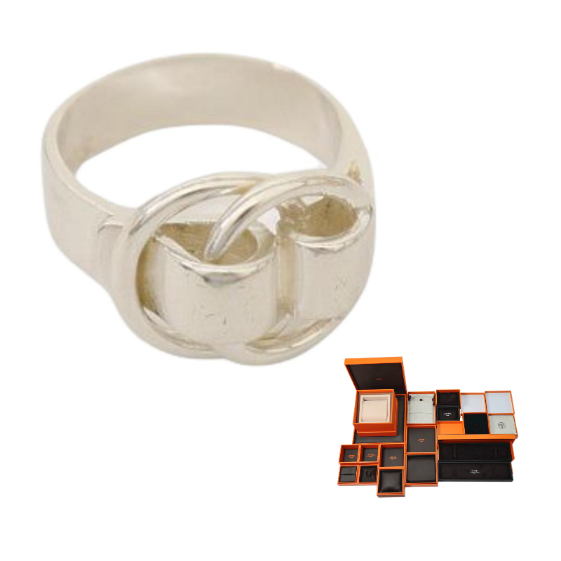 HERMES 925 Sterling Silver Rings Women's Silver