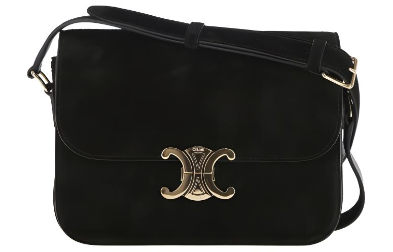 CELINE Calfskin Crossbody Bag Shoulder Bag Women's Black