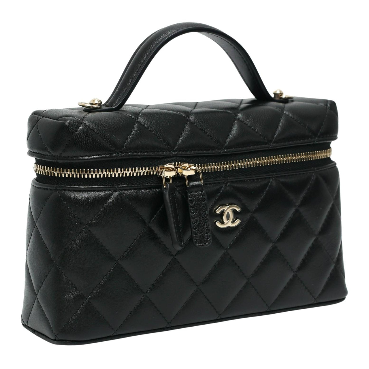 CHANEL Lambskin Shoulder Bag, Crossbody Bag, Handbag Women's Black