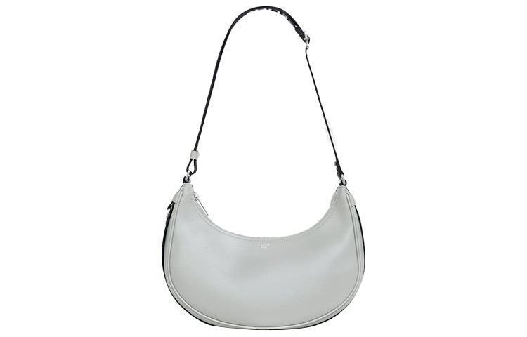 CELINE AVA Smooth Cow Leather Handbag Shoulder Bag Handbag Medium Size Unisex Light Gray