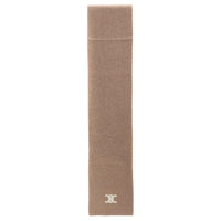 CELINE Cashmere Knit Scarves Women's Brown