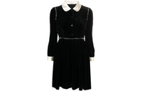 MIU MIU SS22 Long Sleeved Dress Women's Black