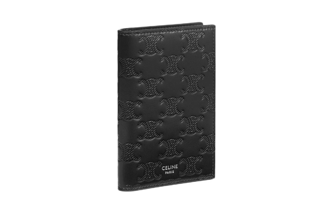 CELINE Cow Leather Card Holder Men's Black