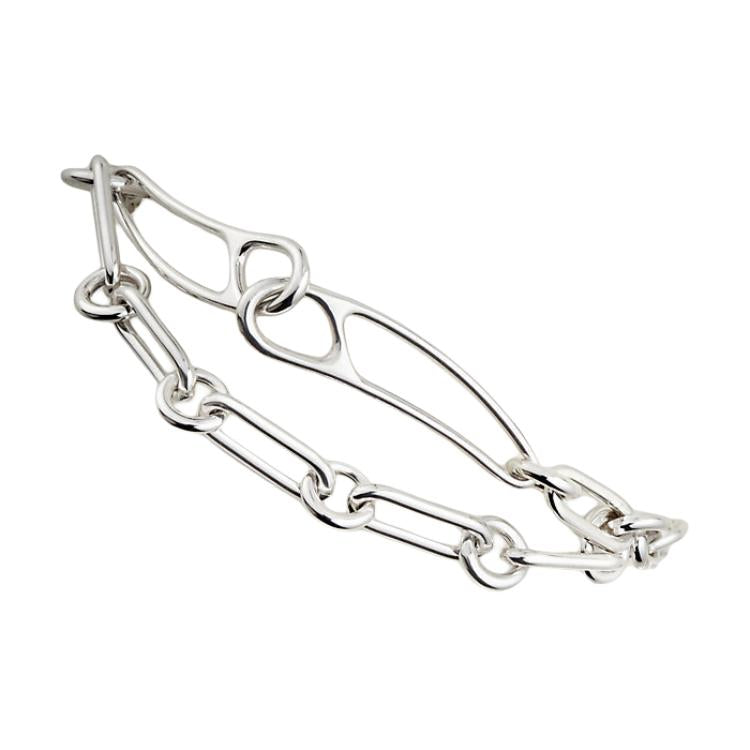 HERMES 925 Sterling Silver Bracelets Women's Silver