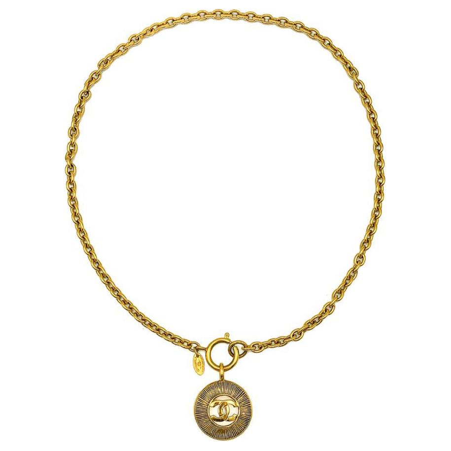 CHANEL 1980s Sunburst Necklace
