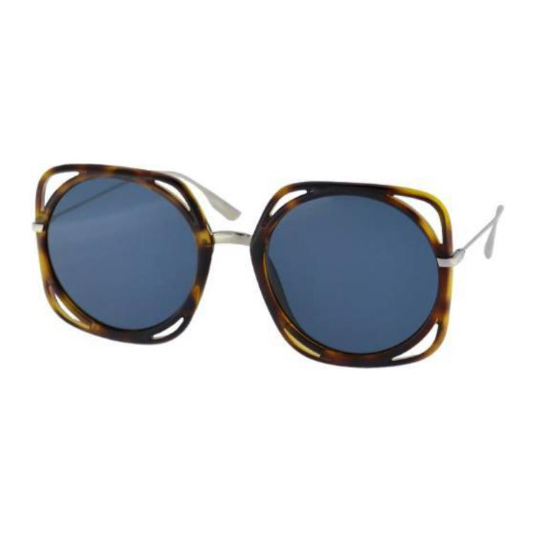 DIOR Oval Sunglasses Women's Tortoiseshell