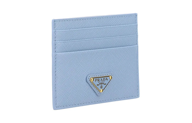 PRADA Cow Leather Wallet Regular Women's Light Blue