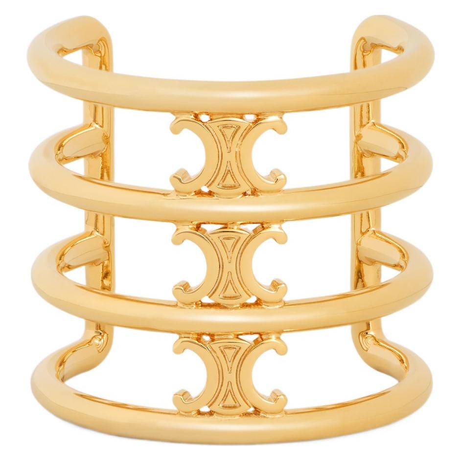 CELINE Brass Headbands Women's Gold