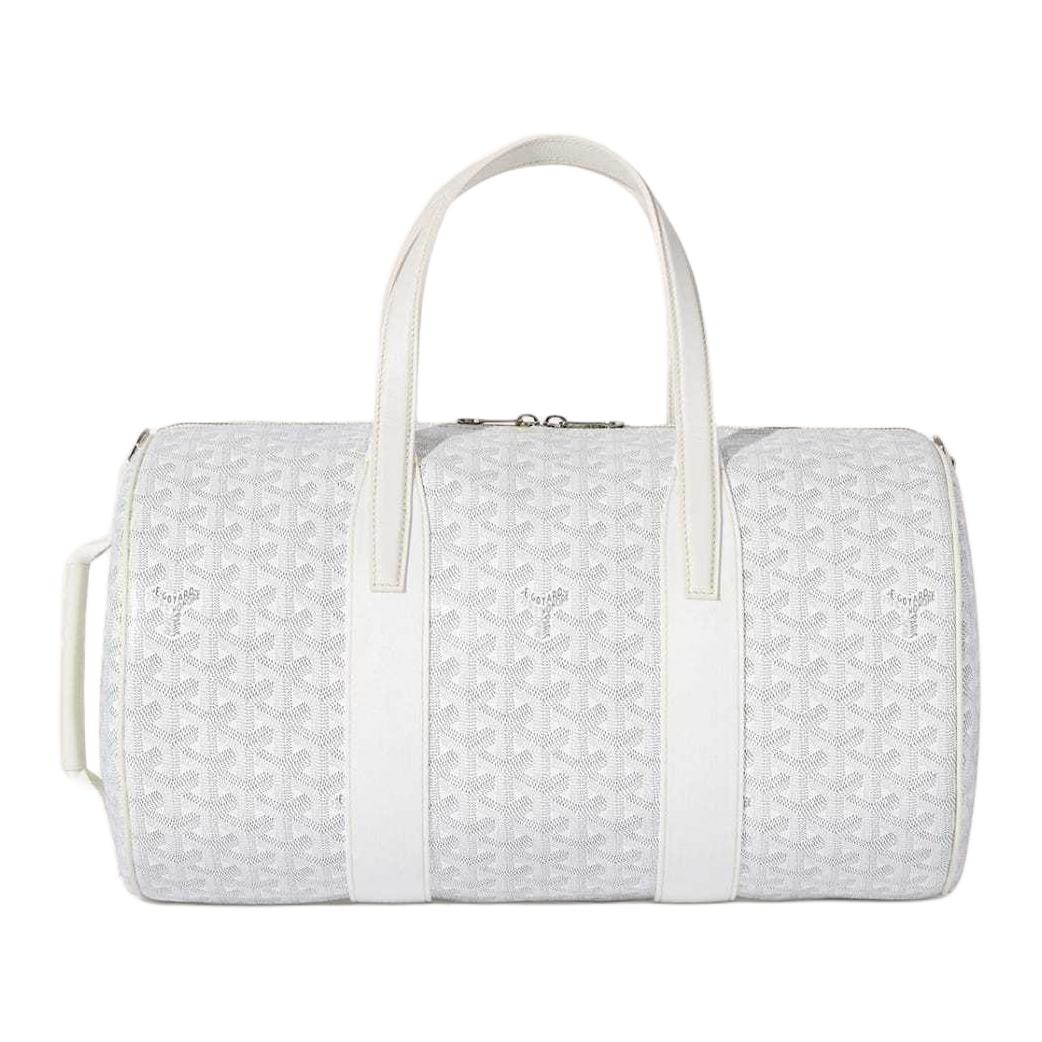 GOYARD Canvas With Calfskin Sports Bag Travel Bag Unisex White