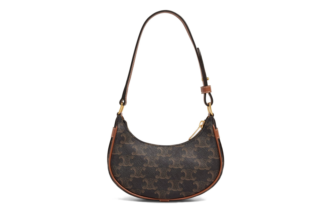 CELINE AVA Cow Leather Binding Shoulder Bag, Handbag, Shoulder Bag Women's Tawny