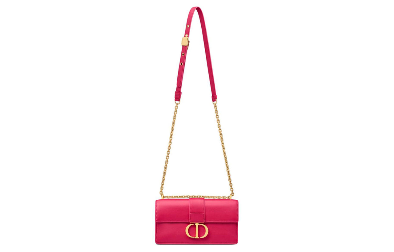 DIOR 30 Montaigne Calfskin Shoulder Bag Crossbody Bag Women's Passion Pink