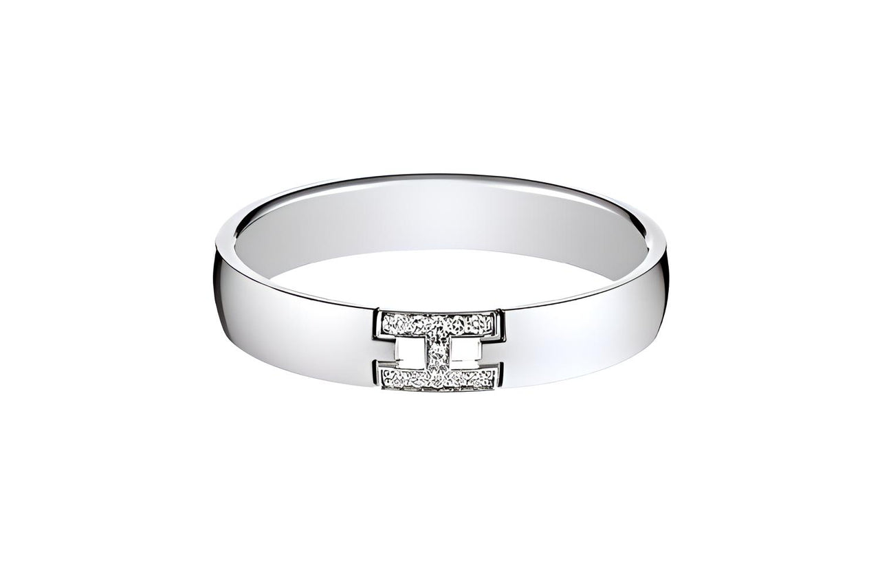 HERMES Hera 18K White Gold Rings Unisex