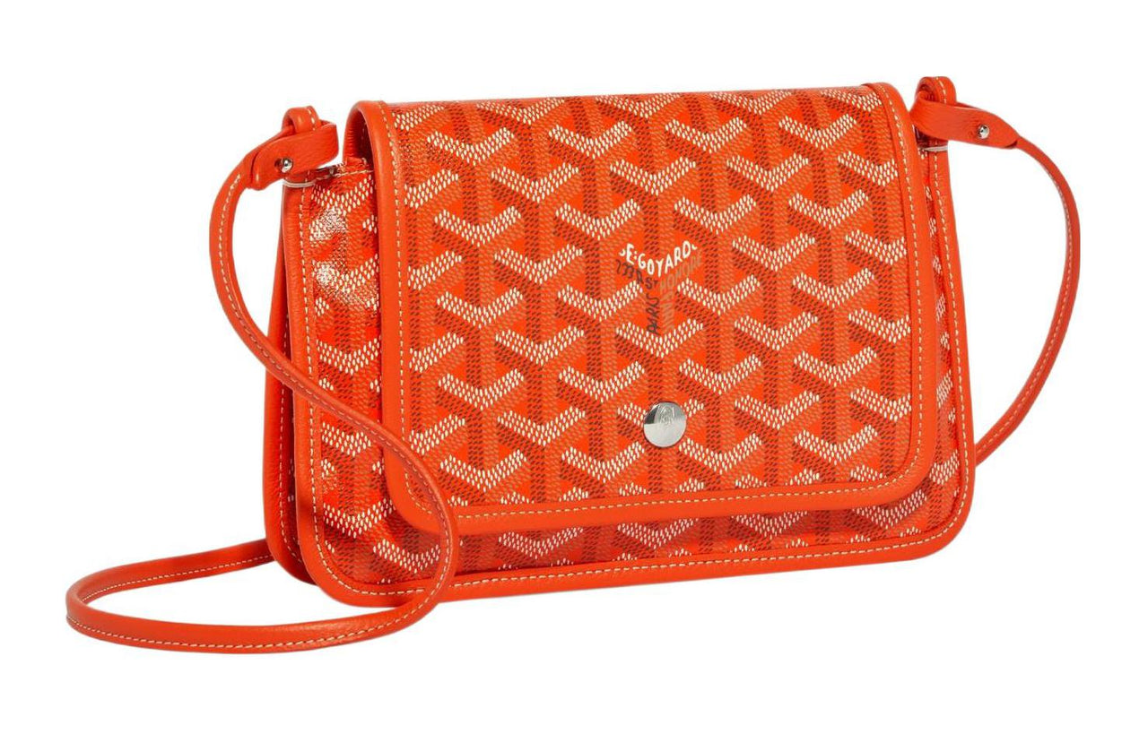 GOYARD Plumet Canvas With Leather Envelope Bag Crossbody Bag Shoulder Bag Unisex Orange & Red Small Heart