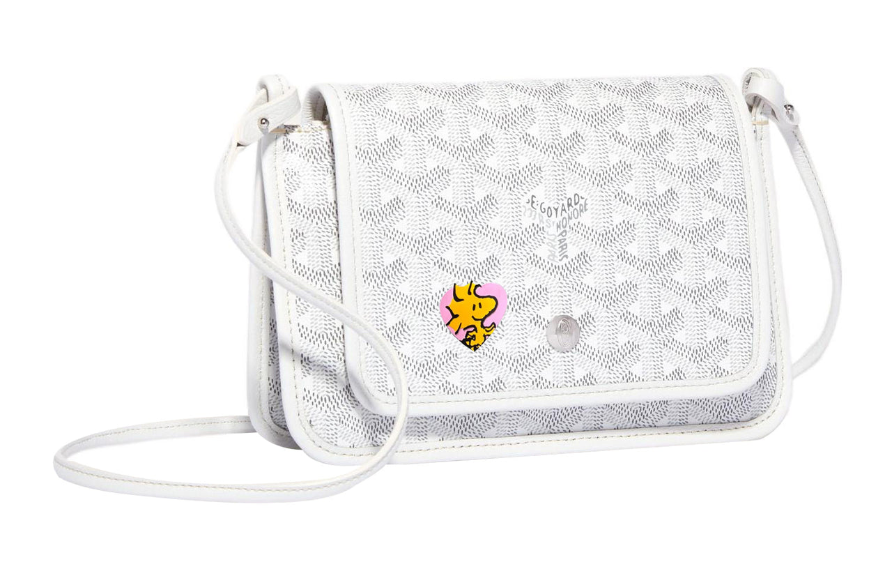 GOYARD Plumet Canvas With Leather Envelope Bag Handheld Shoulder Bag Crossbody Bag Small Size Unisex White/Pink