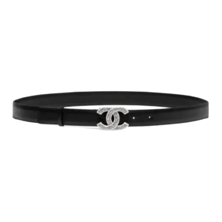 CHANEL - Leather Belts Women's Black -