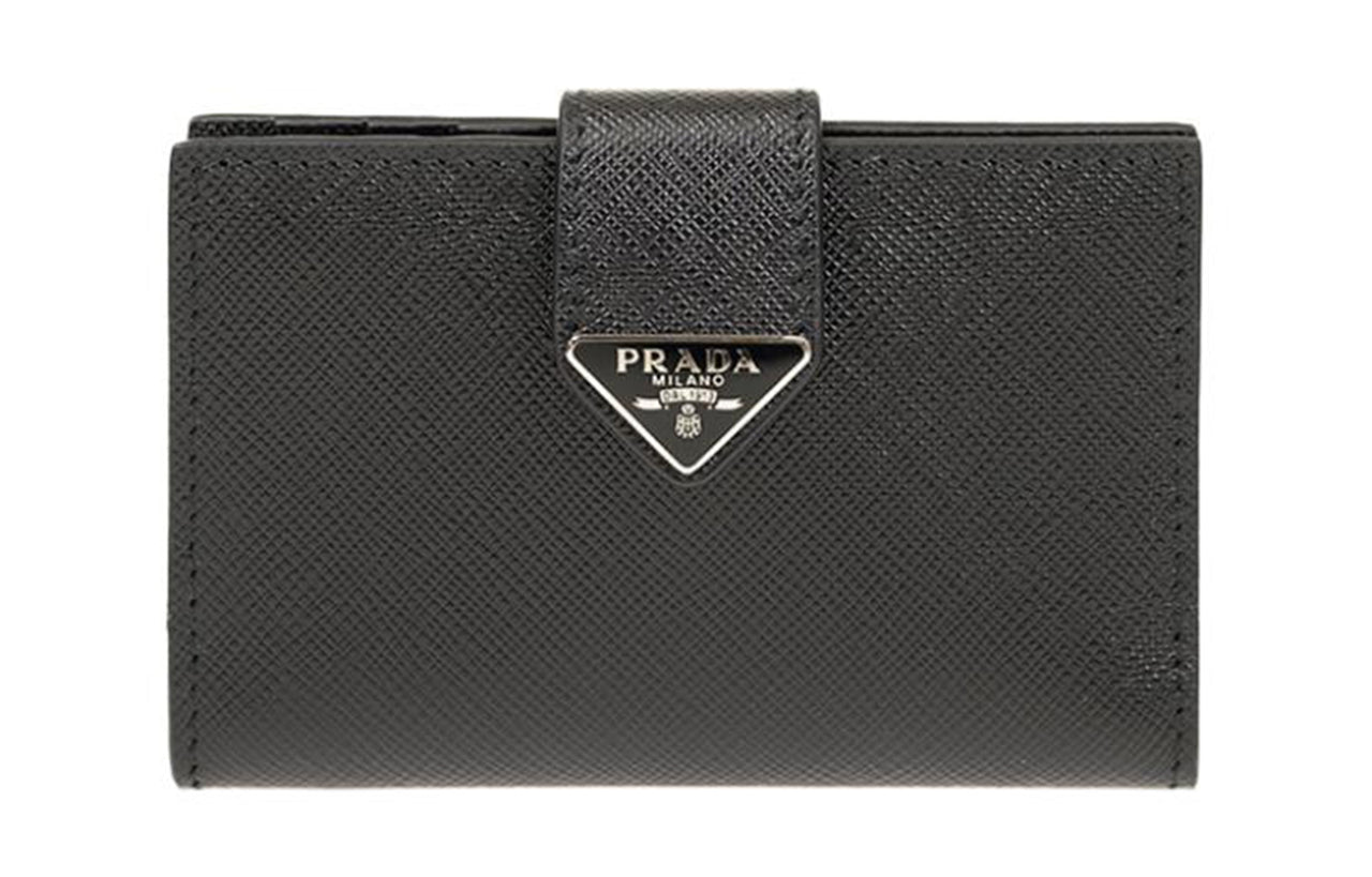 PRADA Calfskin Wallet Regular Women's Black