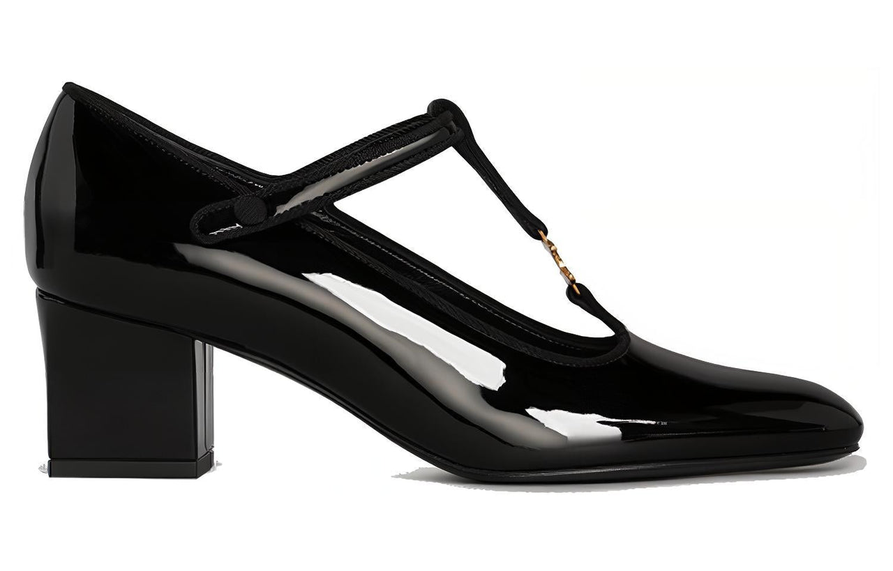 CELINE Chunky Heel High Heels Women's Black