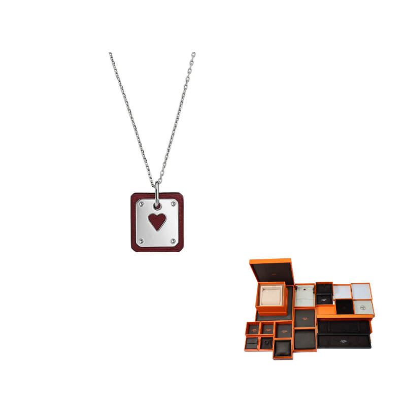 HERMES As De Coeur Metal Necklaces Women's