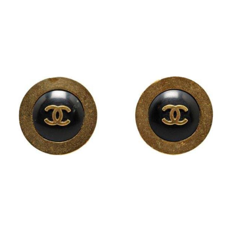 CHANEL 1994 Cc Logo Clip on Earrings