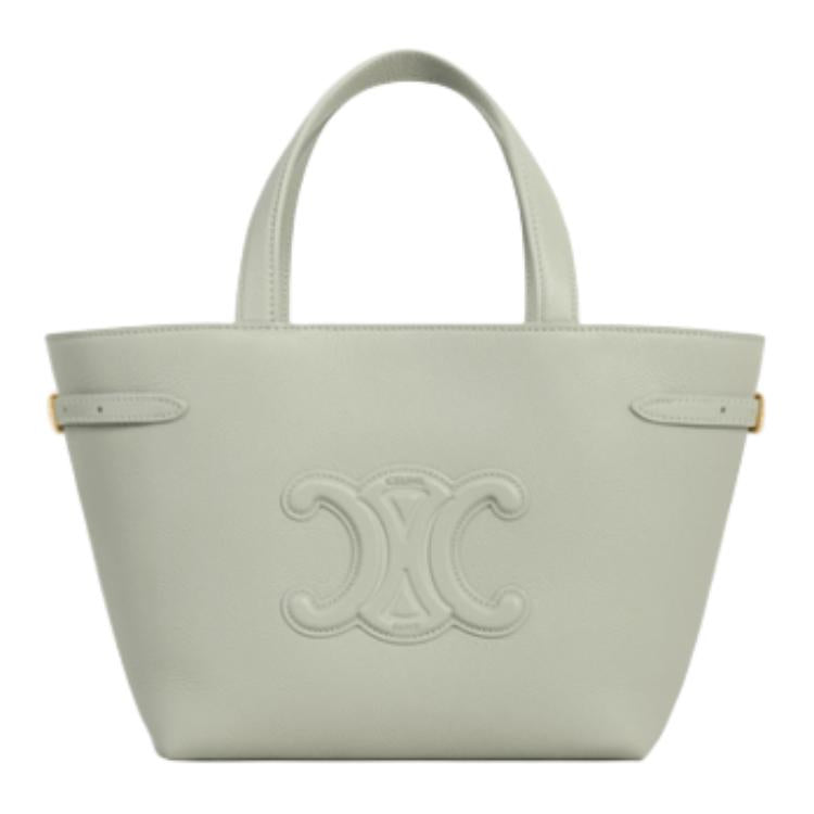 CELINE Cabas Calfskin Tote Bag Shopping Bag Shoulder Bag Handbag Mini Women's Lightweight Clay
