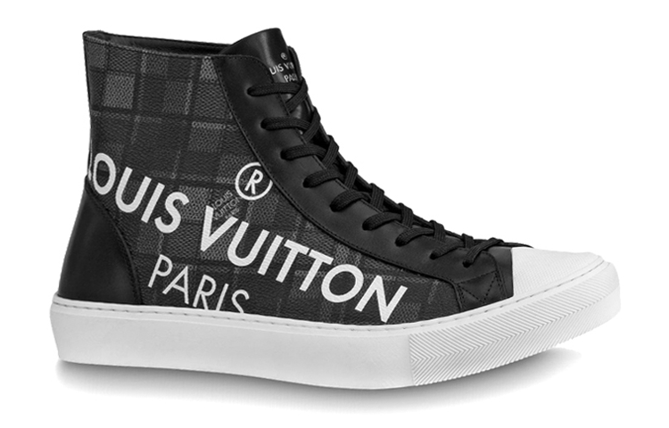 LOUIS VUITTON Tattoo LV Stylish Skateboarding Shoes Unisex Black