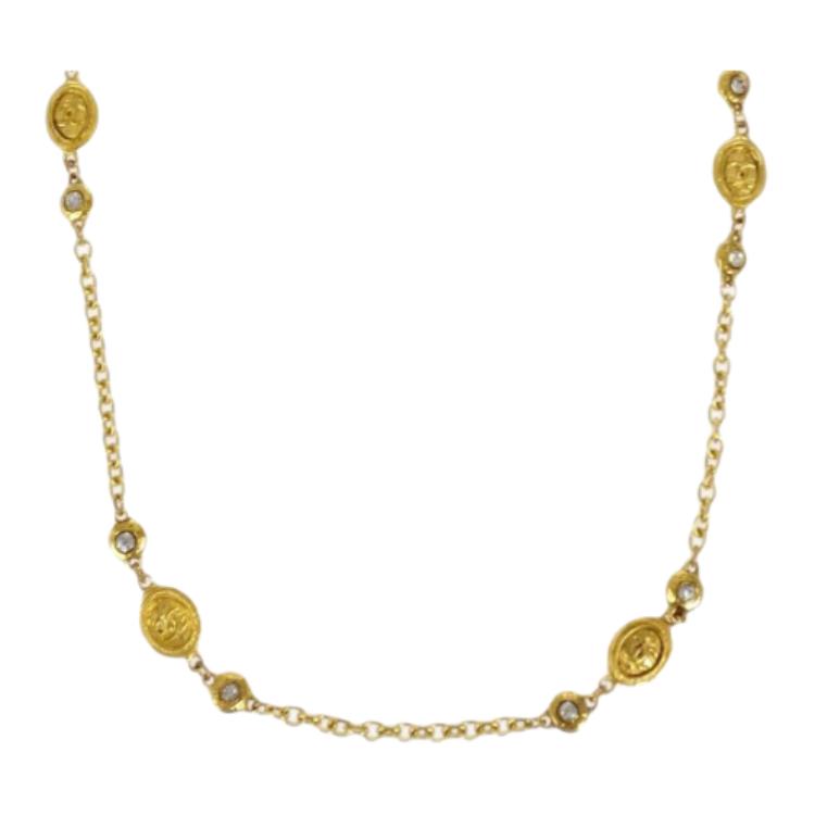 CHANEL 1990-2000 Cc Medallion Necklace