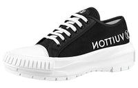 LOUIS VUITTON Squad Sneakers 'Black With Side Logo' Women's