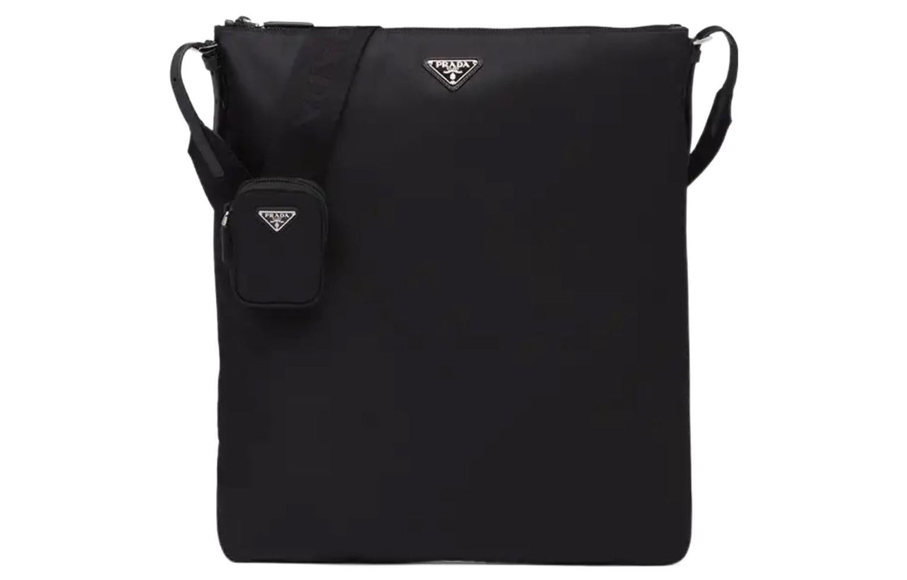 PRADA Canvas Handbag Shoulder Bag Crossbody Bag Canvas Bag Men's Black