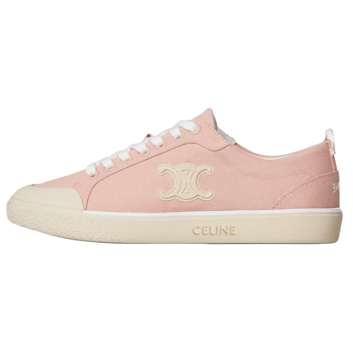 CELINE Low Top Canvas Shoes Women's Pink