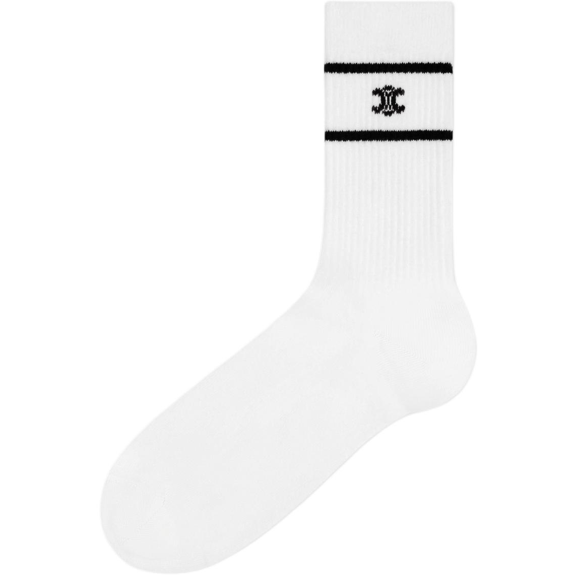 CELINE FW24 Mid-Calf Socks Men's 1 Pack White