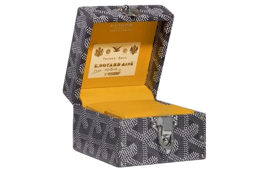 GOYARD REGENCE Goyardine Canvas Hard Jewelry Box Women's Gray