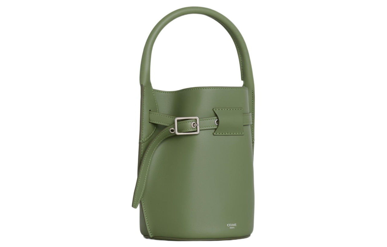 CELINE Calfskin Bucket Bags Shoulder Bag Crossbody Bag Handbag Regular Women's Light Green