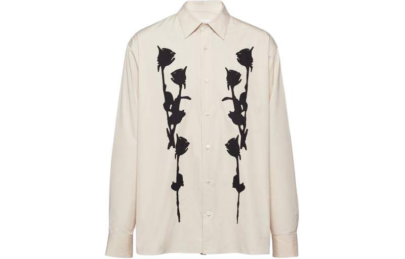 PRADA Cotton Shirt Shirt Men's Sand