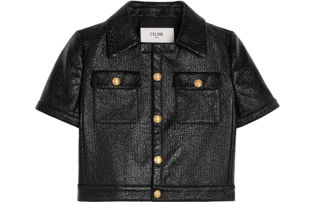 CELINE Cropped Coats Women's Black